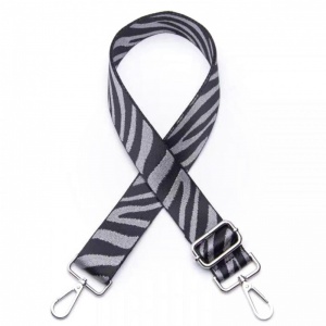 SILVER HARDWARE Bag Strap - Metallic Zebra